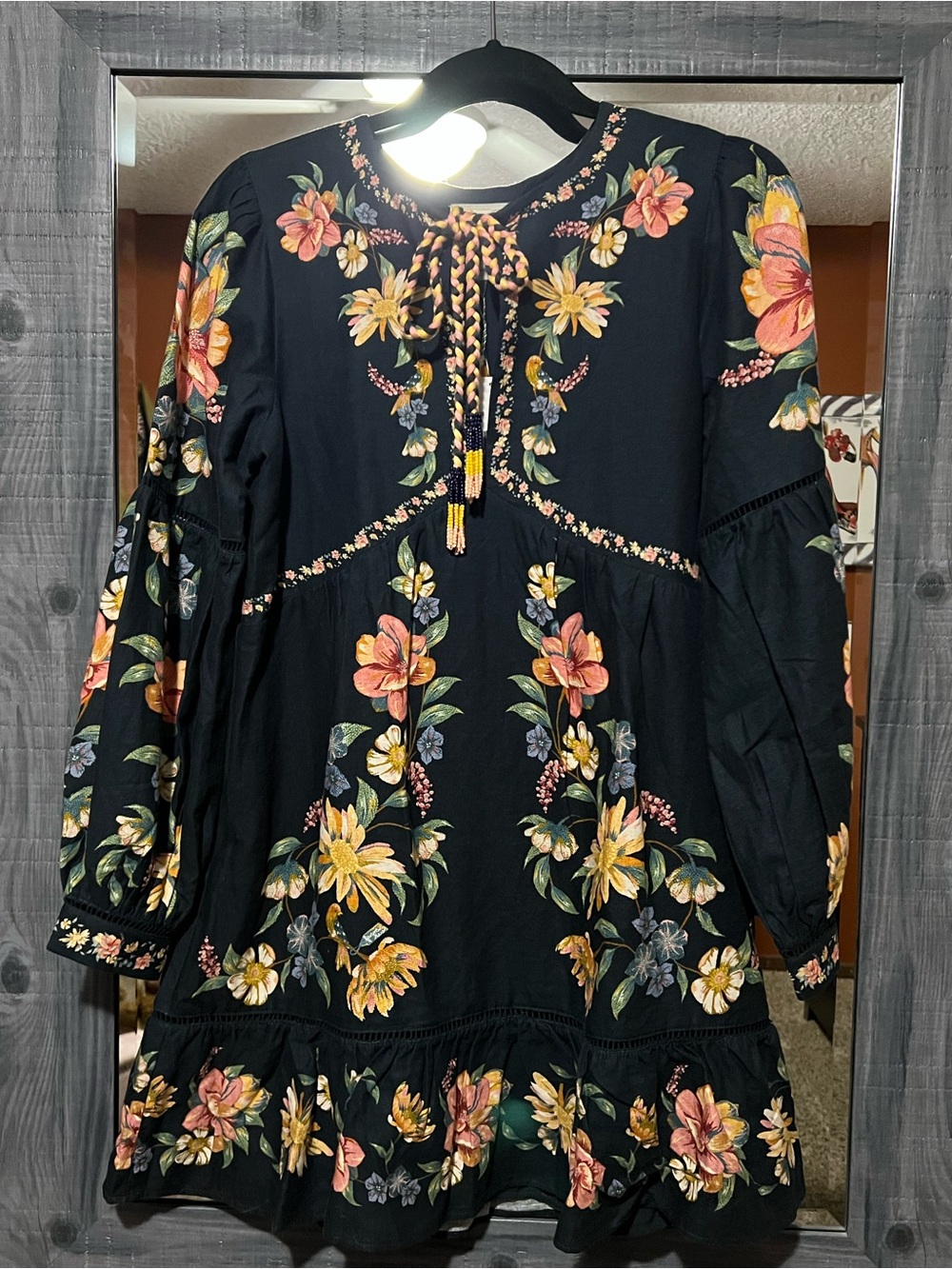 FARM Rio Dark Blue Maira Floral Mini Dress Size XS - NWT